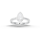 Solasta Pear Singula Bezel 1.107 Carat Lab Grown Diamond Ring