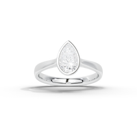 Solasta Pear Singula Bezel 1.107 Carat Lab Grown Diamond Ring