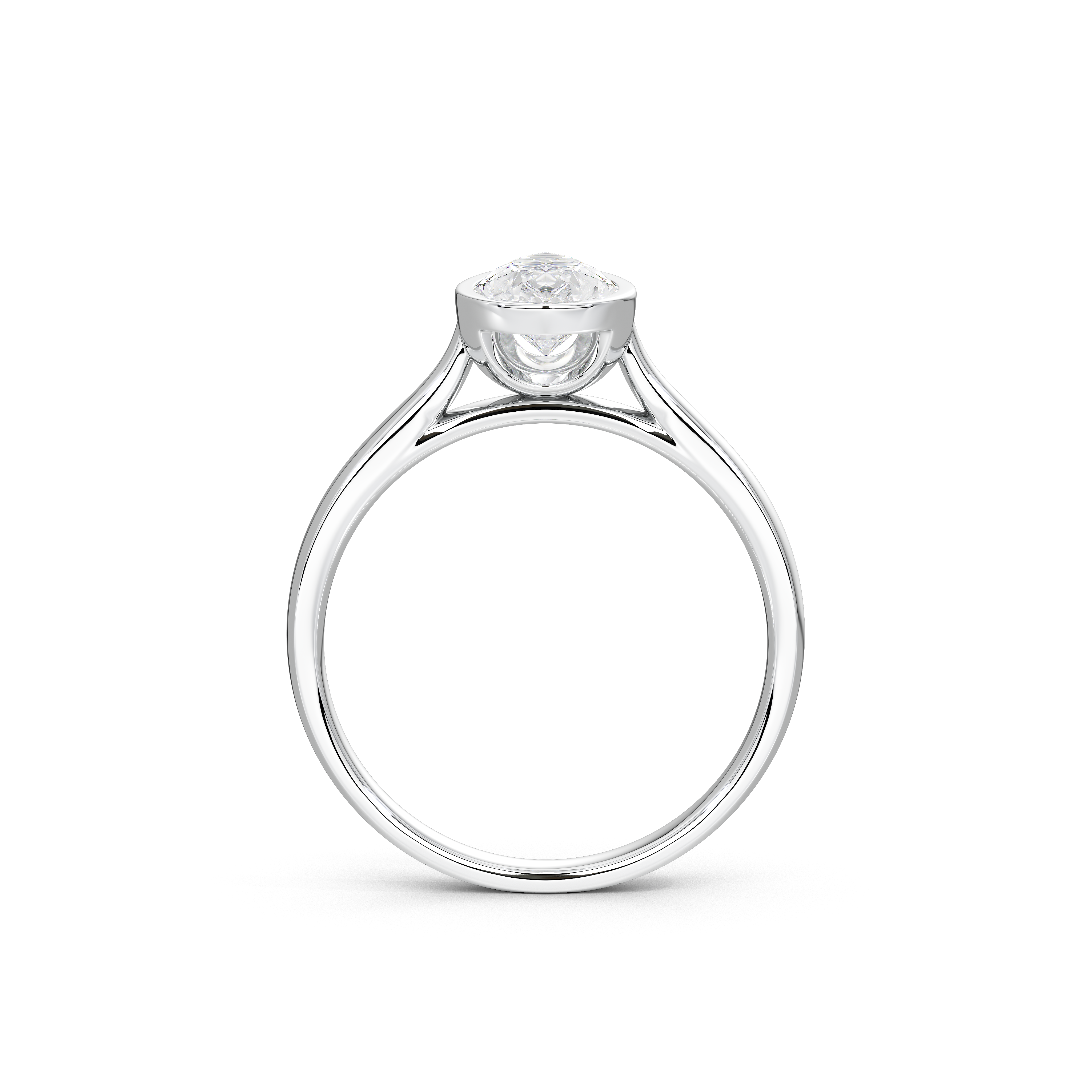 Solasta Pear Singula Bezel Ring