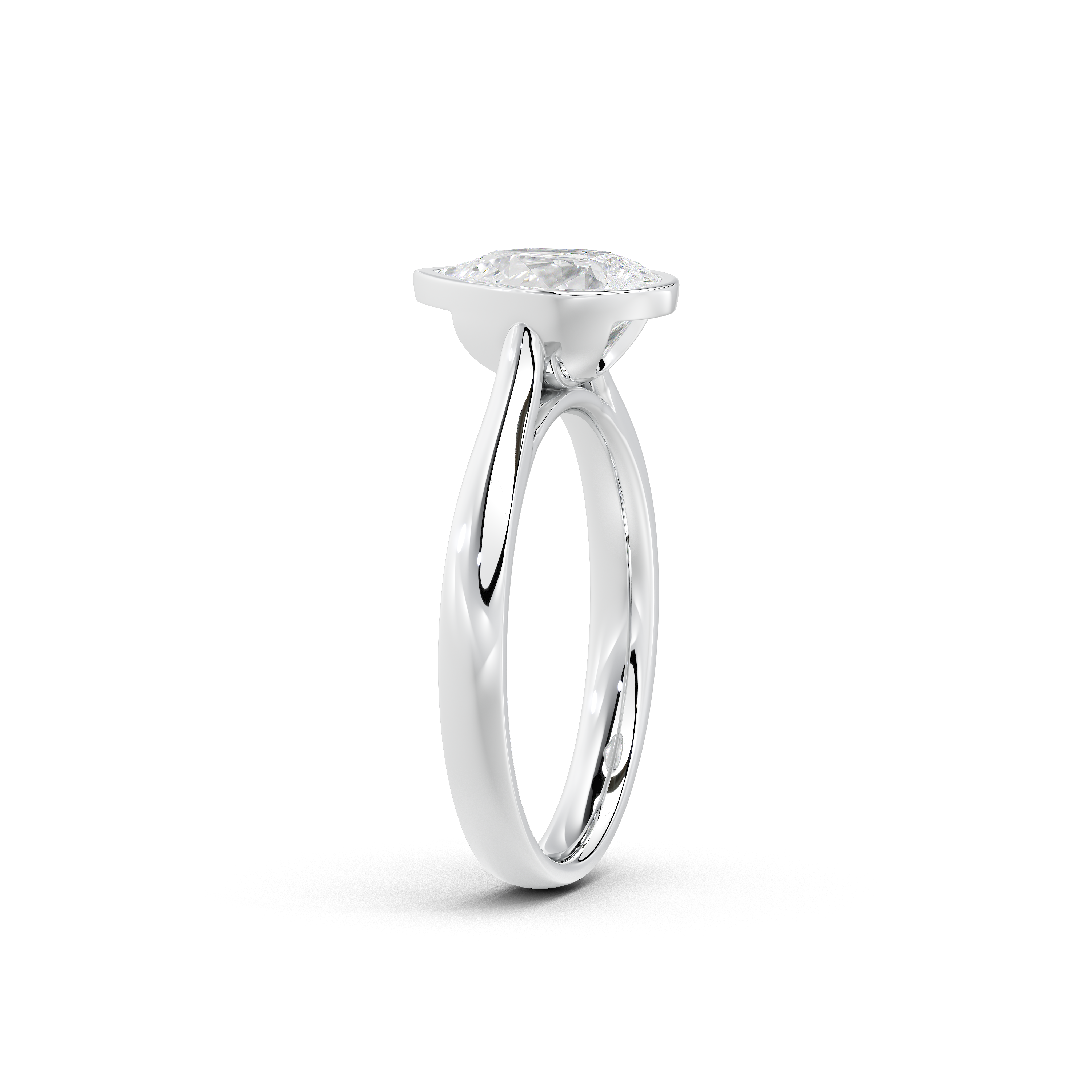 Solasta Pear Singula Bezel Ring