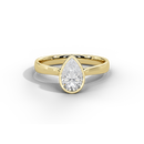 Solasta Pear Singula Bezel 1.107 Carat Lab Grown Diamond Ring