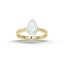 Solasta Pear Singula Bezel 1.107 Carat Lab Grown Diamond Ring