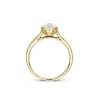 Solasta Pear Singula Bezel 1.107 Carat Lab Grown Diamond Ring