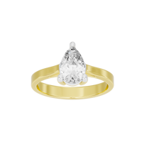 Pear Singula 0.969 Carat Lab Grown Diamond Ring