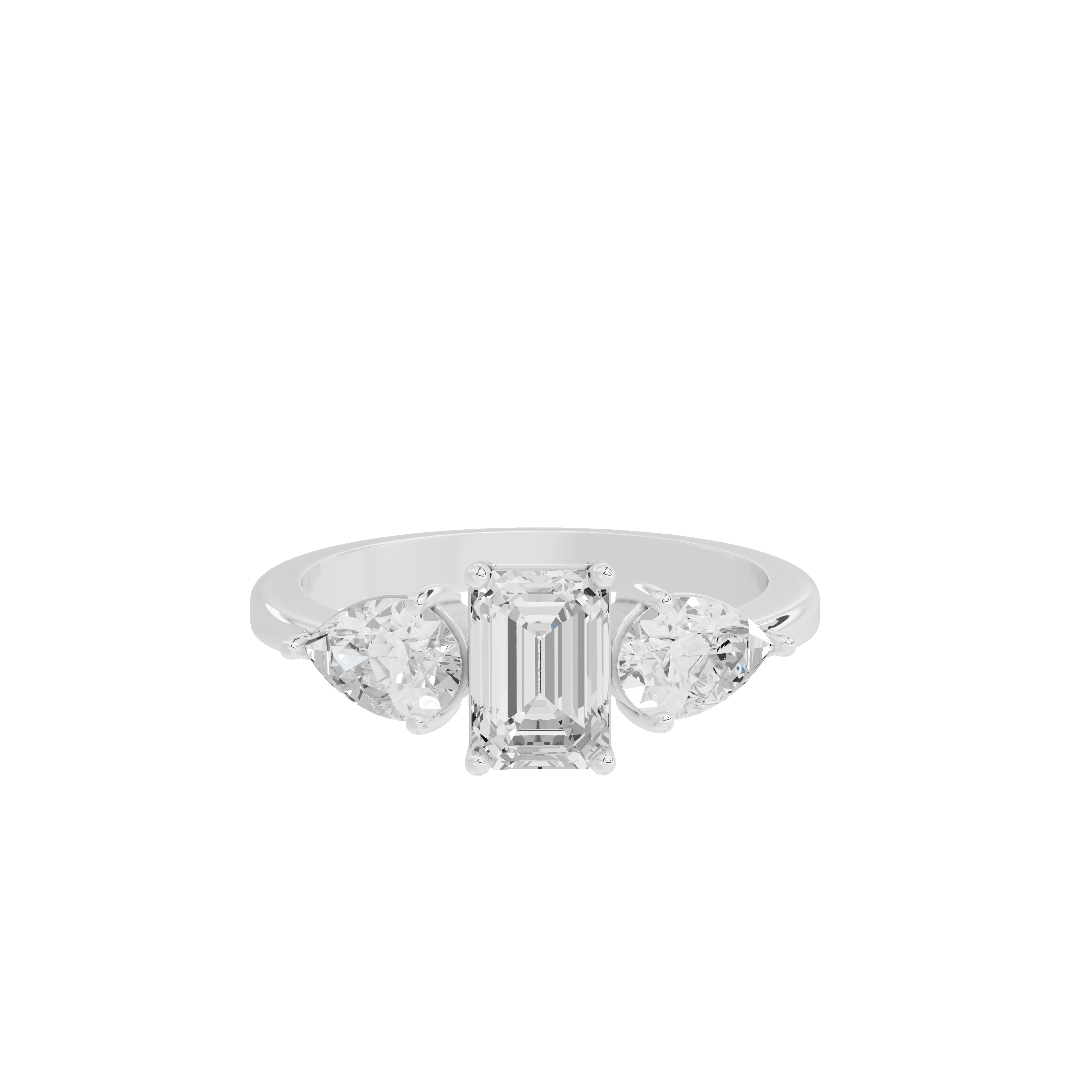 Symphony Three Stone 2.069 Carat Lab Grown Diamond Ring