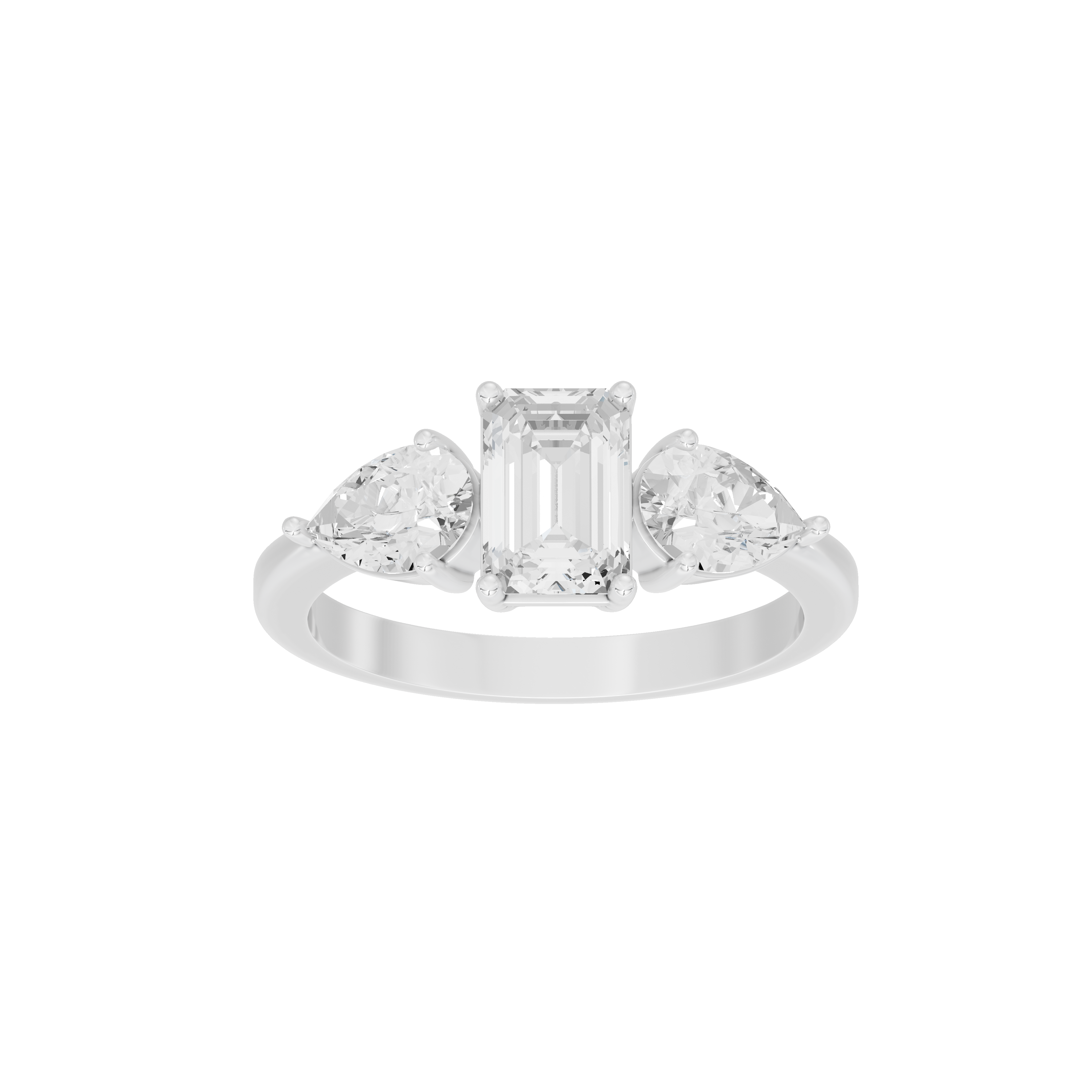 Symphony Three Stone 2.069 Carat Lab Grown Diamond Ring
