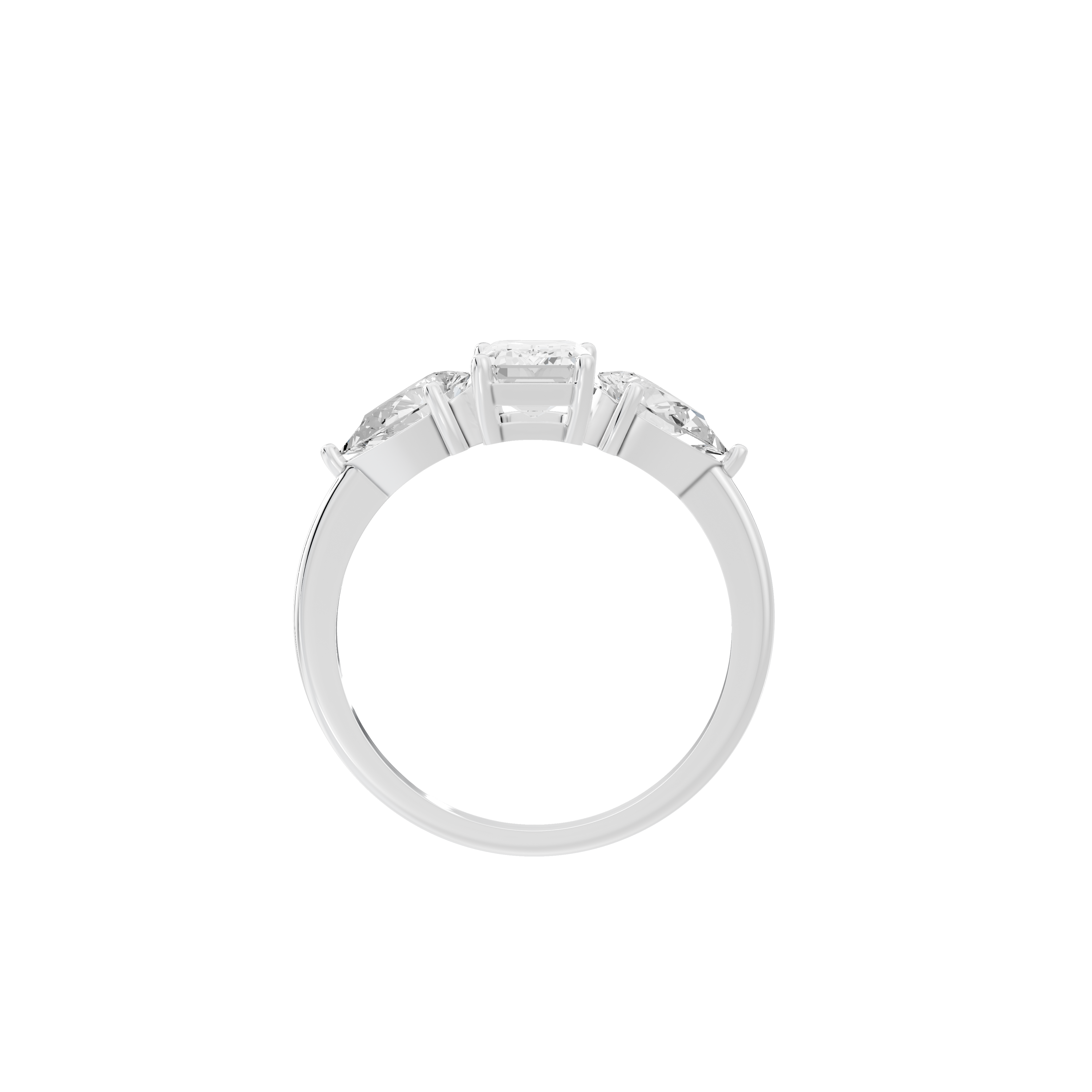 Symphony Three Stone 2.069 Carat Lab Grown Diamond Ring