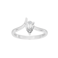 Singula Pear 0.771 Carat Lab Grown Diamond Ring