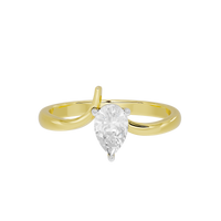 Singula Pear 0.771 Carat Lab Grown Diamond Ring