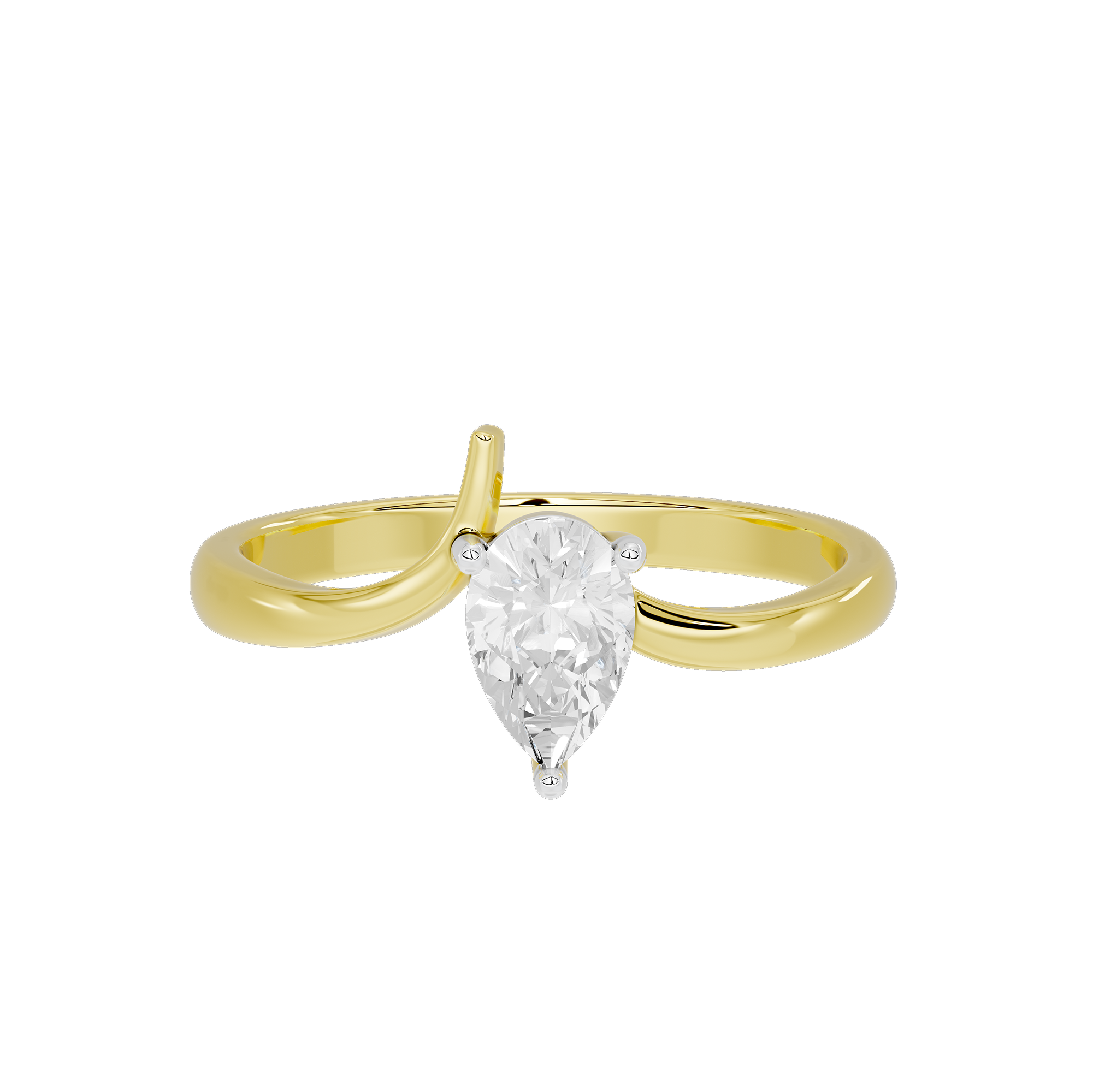 Singula Pear 0.771 Carat Lab Grown Diamond Ring