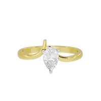 Singula Pear - Lab Diamond Ring