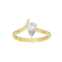 Singula Pear 0.771 Carat Lab Grown Diamond Ring