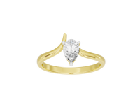 Singula Pear - Lab Diamond Ring