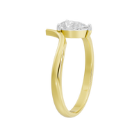 Singula Pear 0.771 Carat Lab Grown Diamond Ring