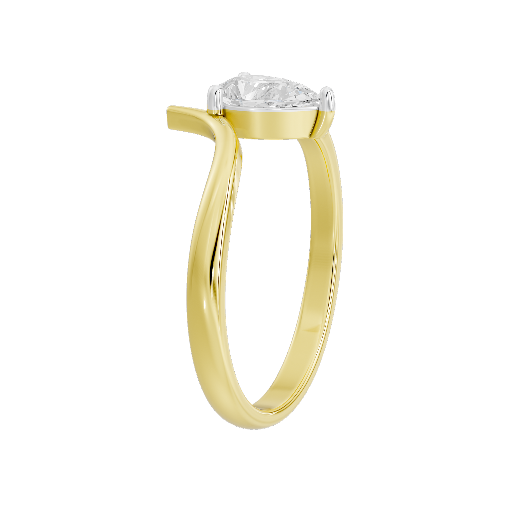 Singula Pear 0.771 Carat Lab Grown Diamond Ring