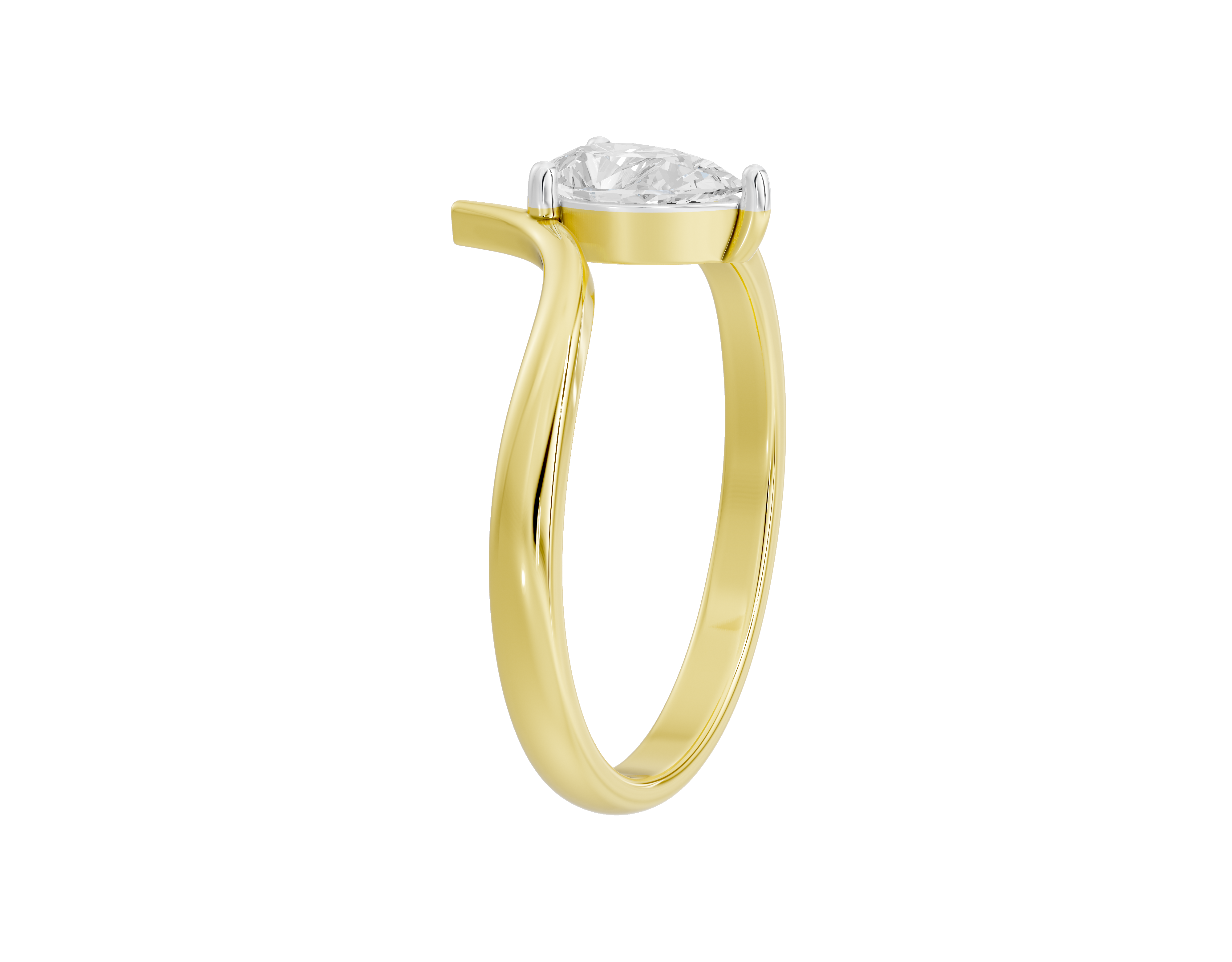 Singula Pear - Lab Diamond Ring