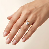 Singula Pear - Lab Diamond Ring