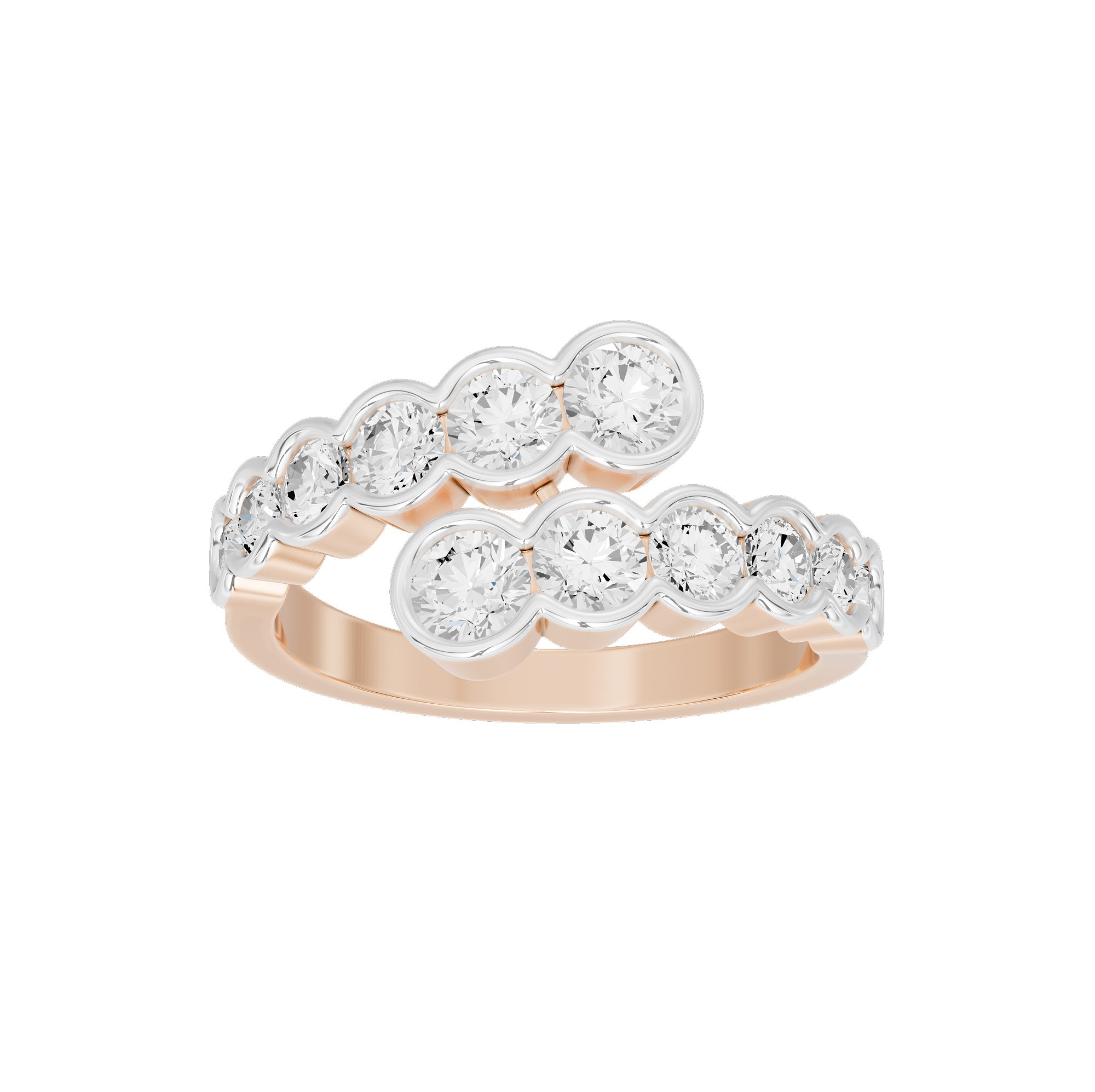 Round Bubbly 1.819 Carat Lab Grown Diamond Ring