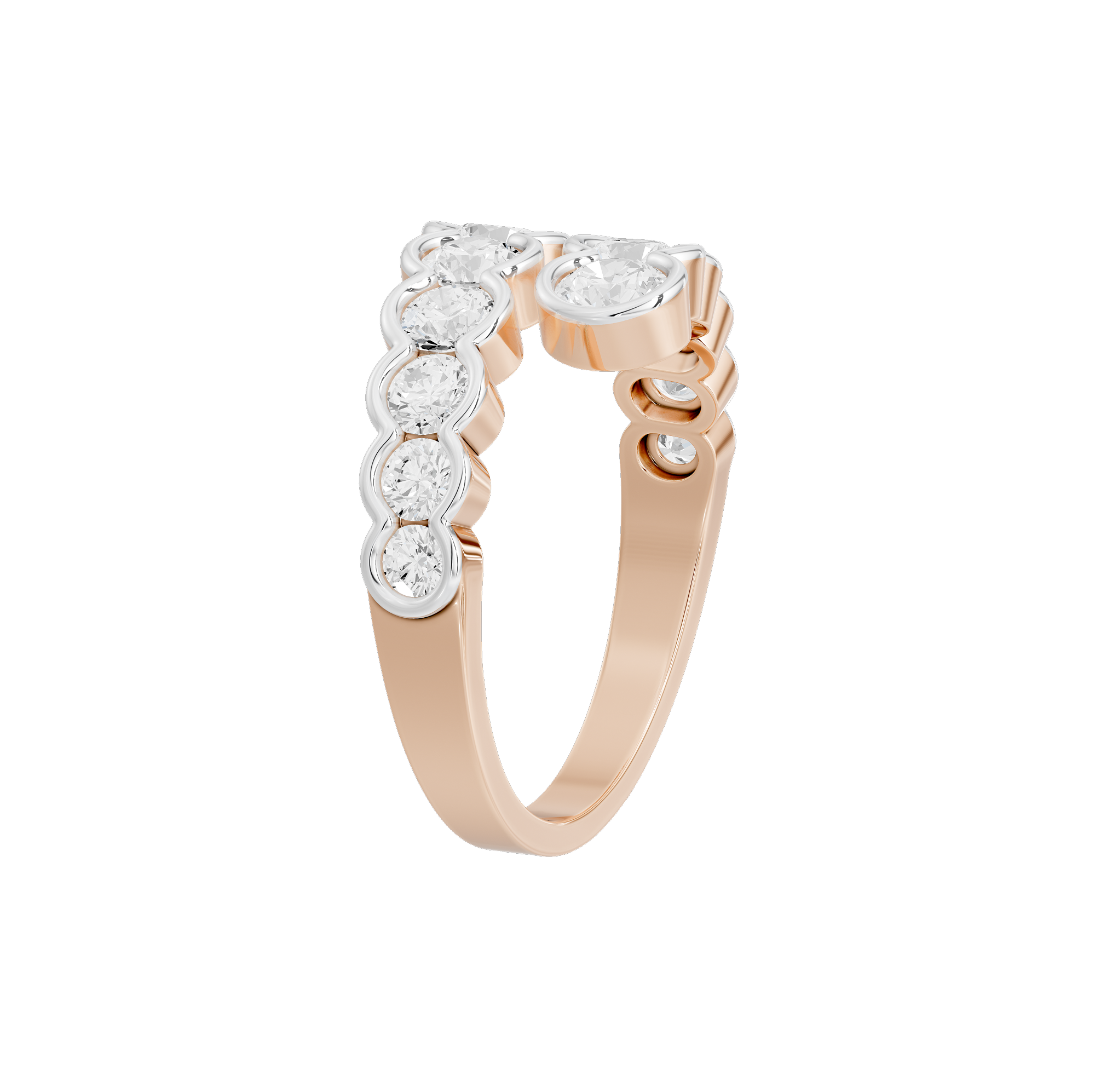 Round Bubbly 1.819 Carat Lab Grown Diamond Ring