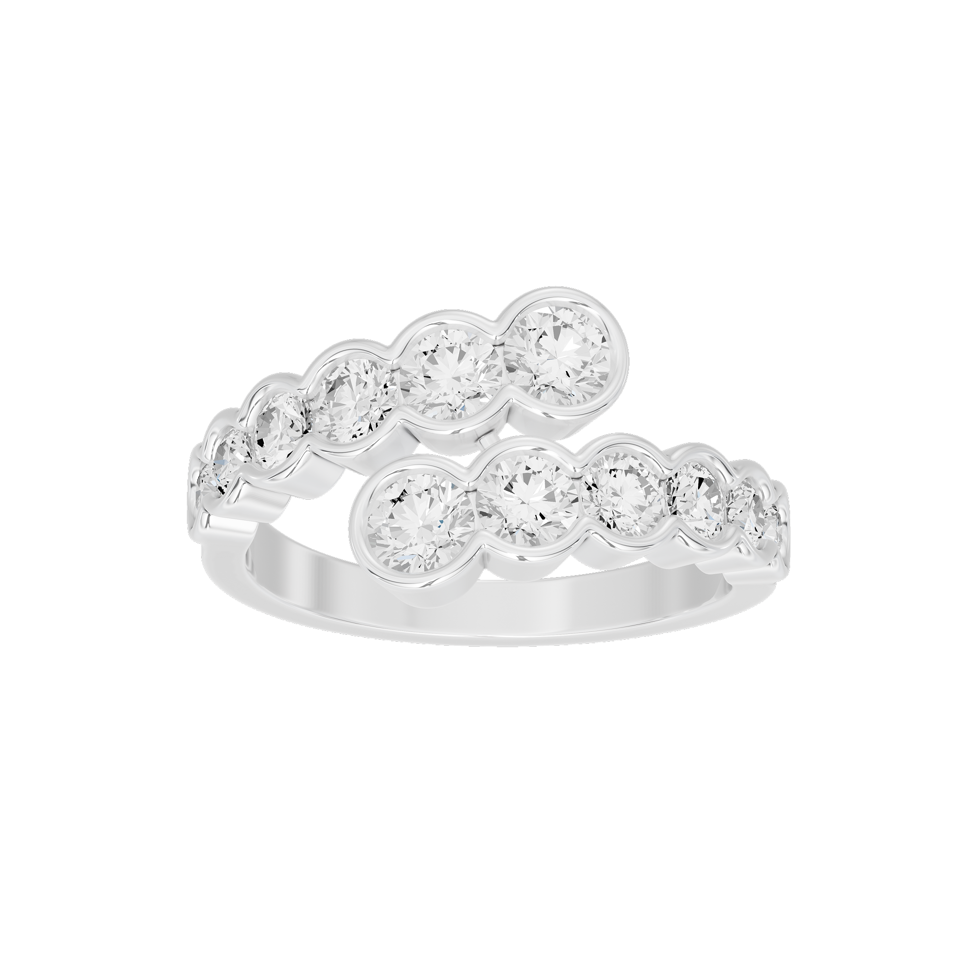 Round Bubbly 1.819 Carat Lab Grown Diamond Ring