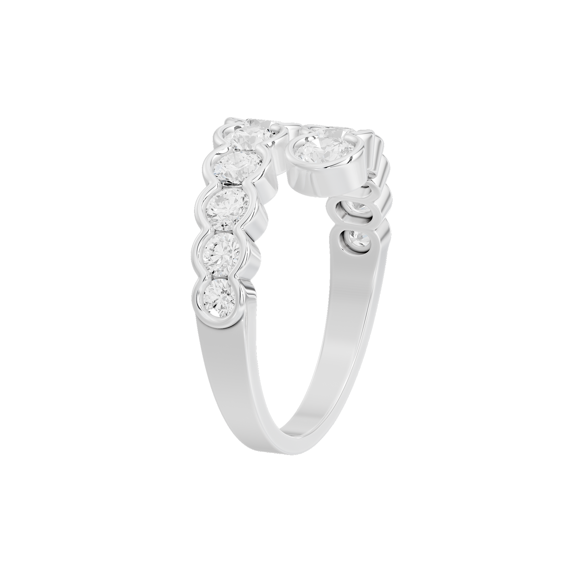 Round Bubbly 1.819 Carat Lab Grown Diamond Ring