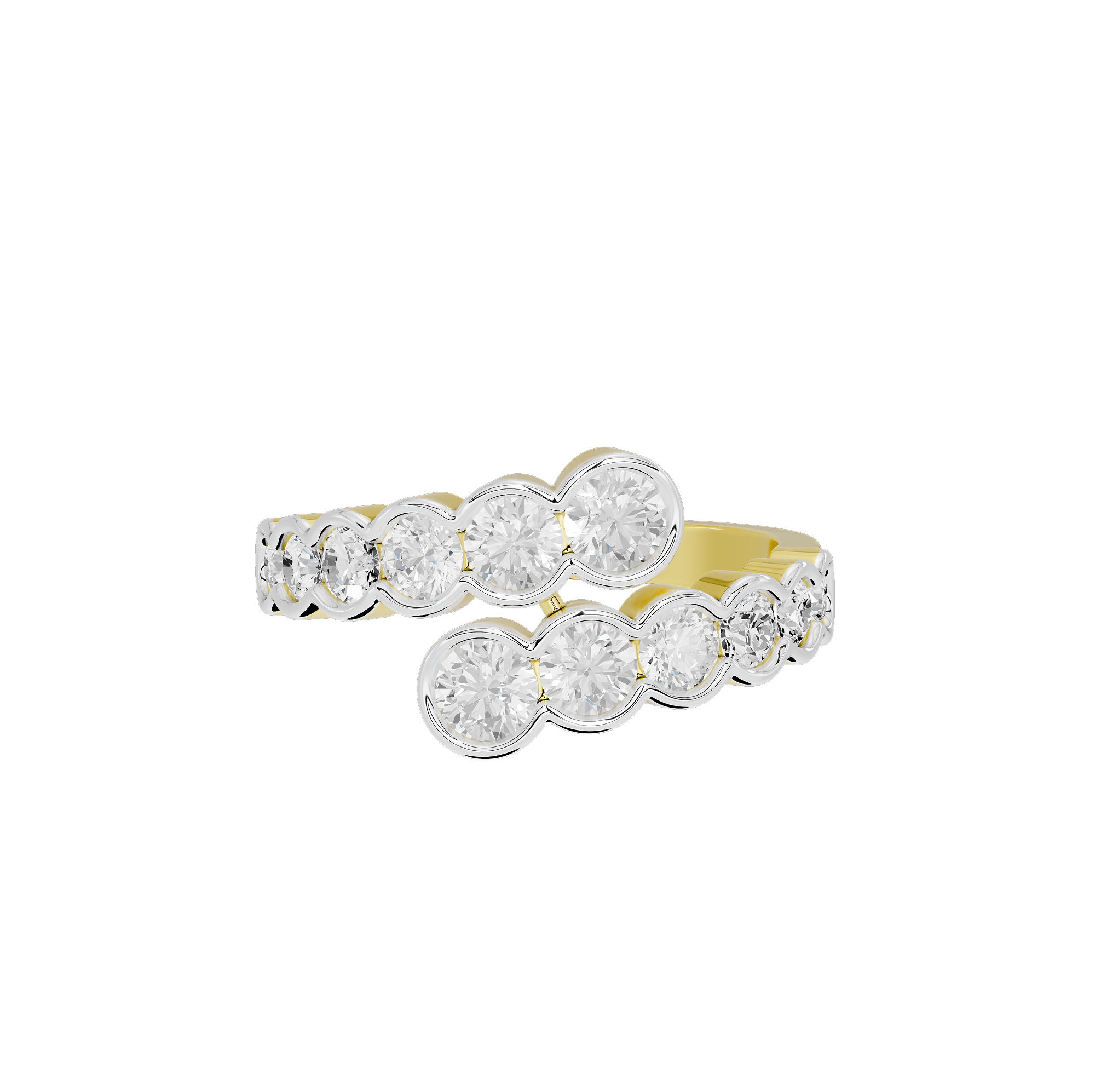 Round Bubbly 1.819 Carat Lab Grown Diamond Ring