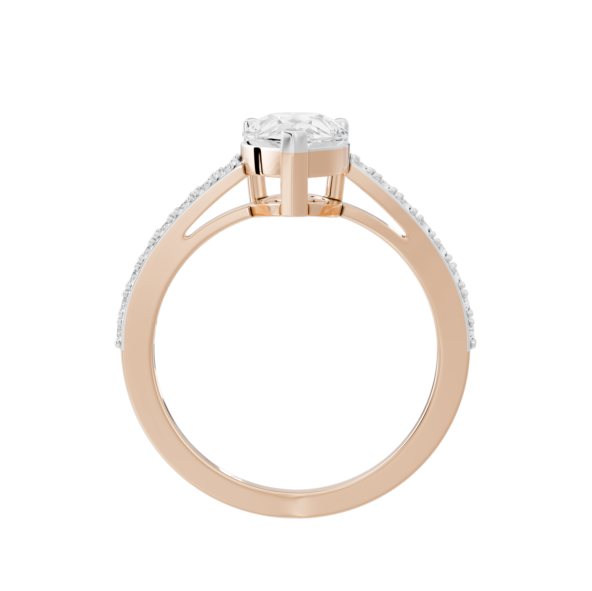 Pearfection Studded Singula 1.823 Carat Lab Grown Diamond Ring