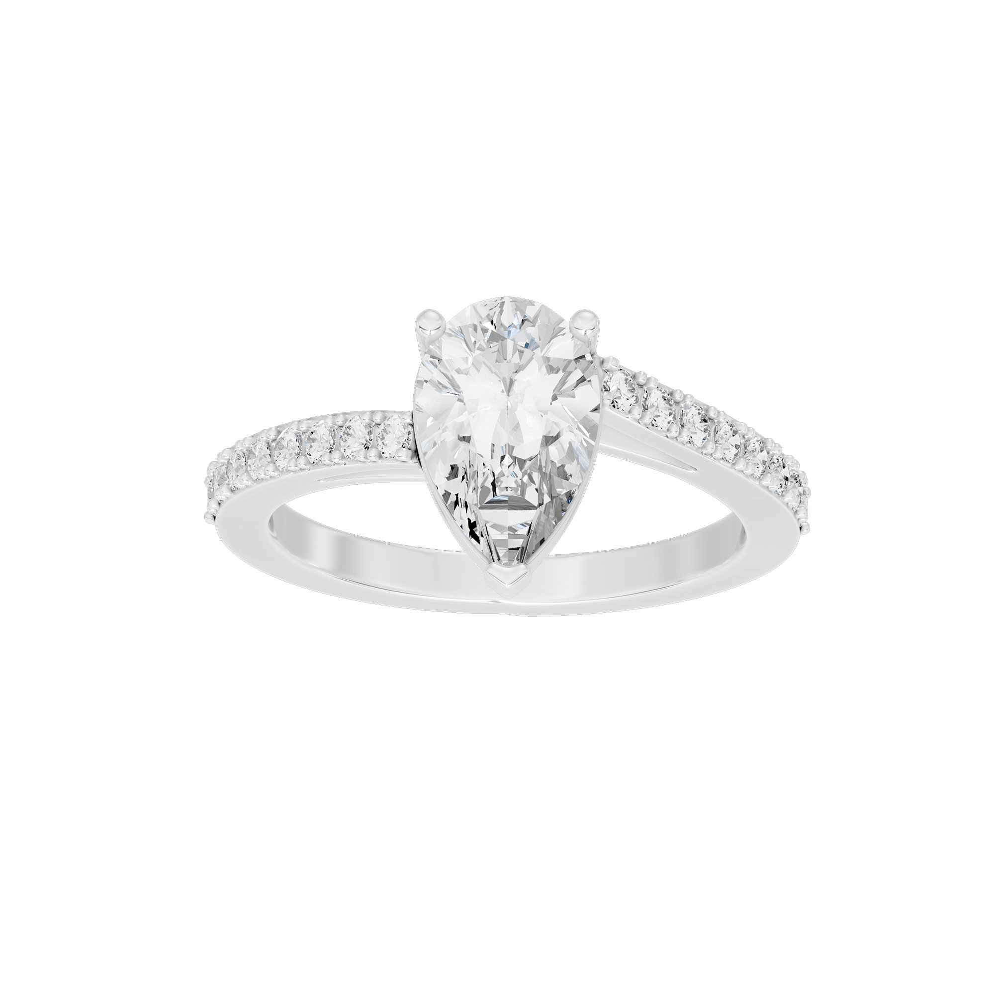 Pearfection Studded Singula 1.823 Carat Lab Grown Diamond Ring