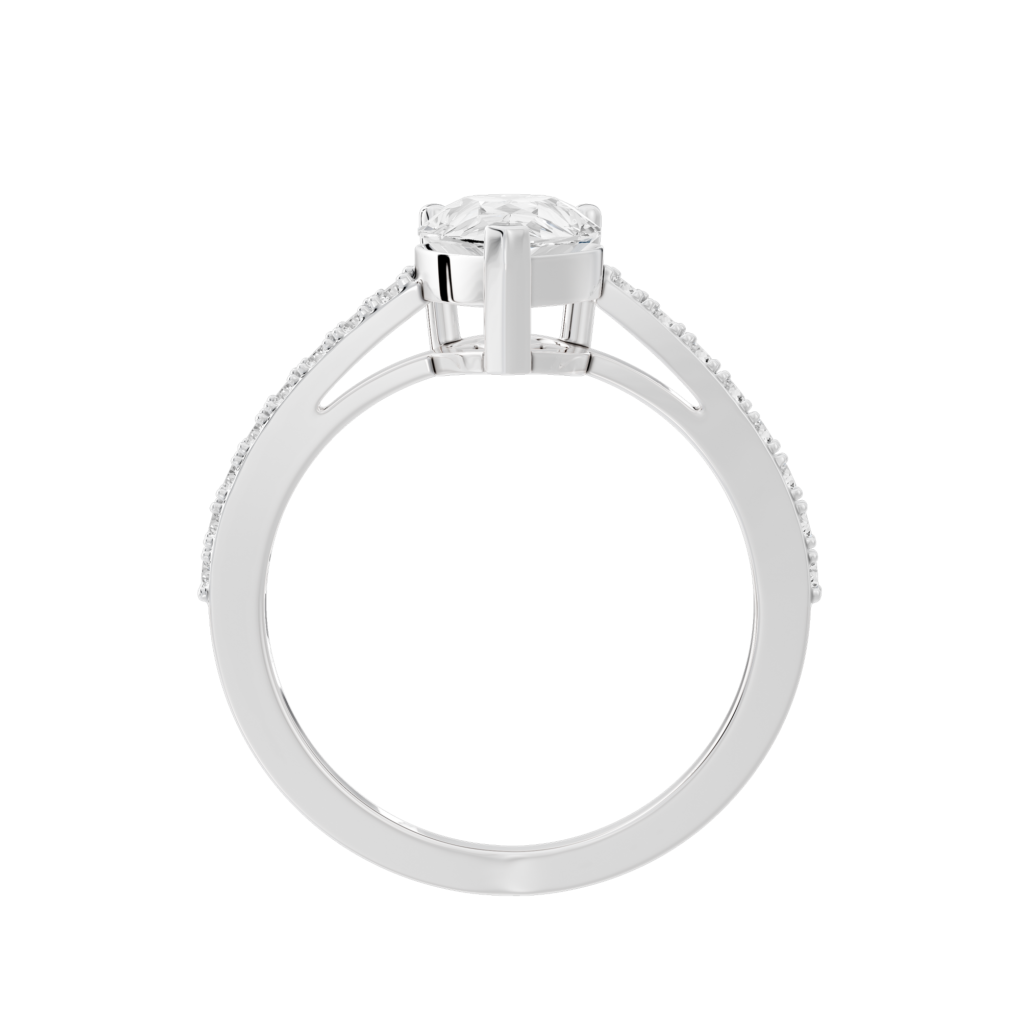 Pearfection Studded Singula 1.823 Carat Lab Grown Diamond Ring