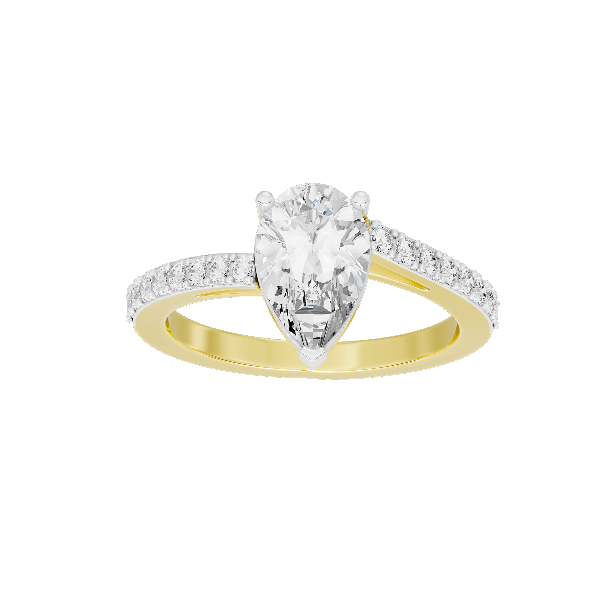 Pearfection Studded Singula 1.823 Carat Lab Grown Diamond Ring