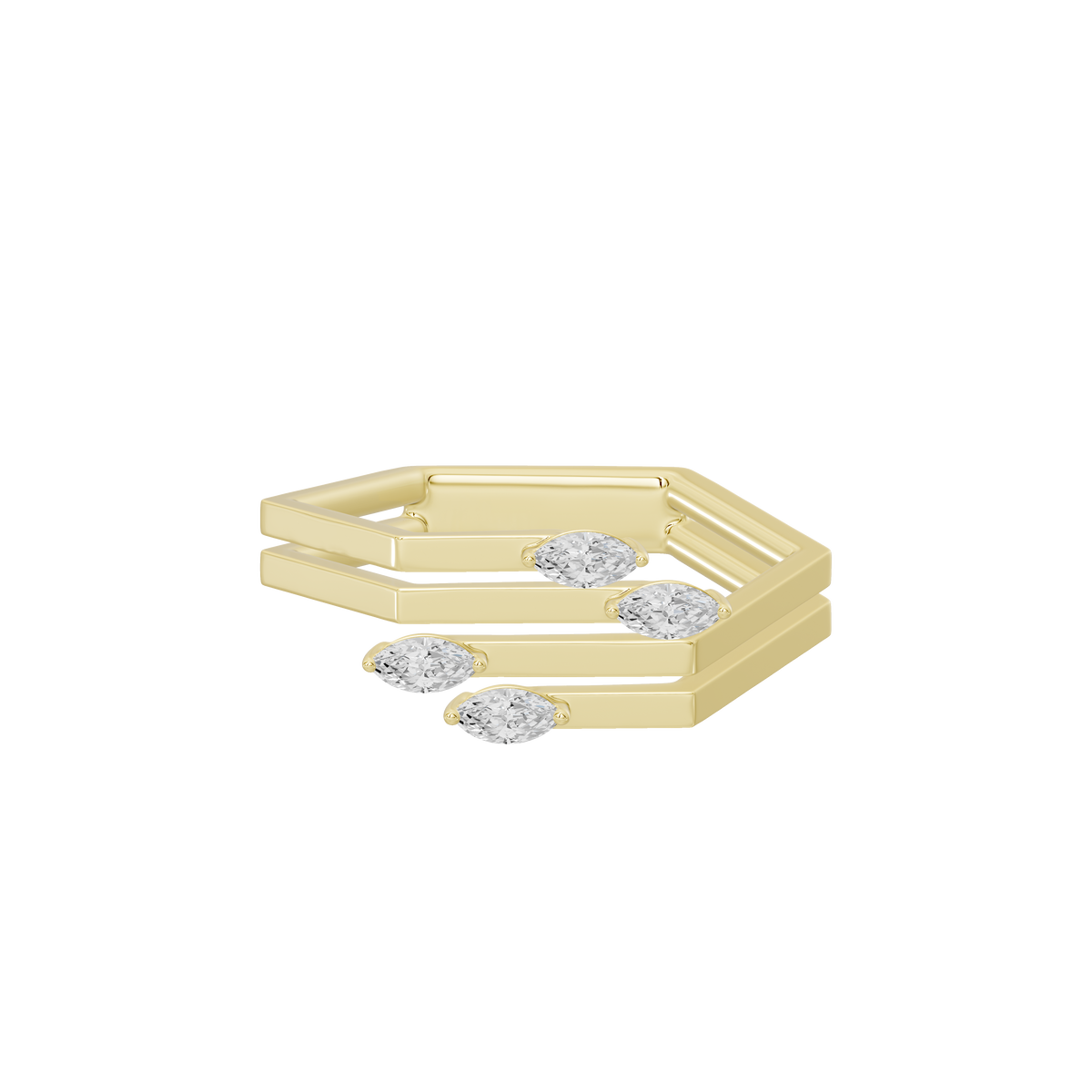 Keystone Sleek Lab Diamond Ring