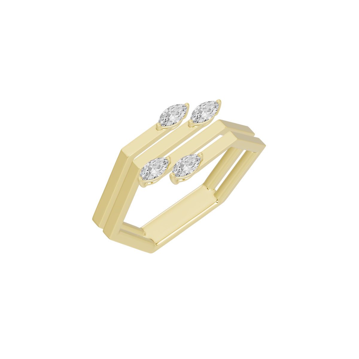 Keystone Sleek Lab Diamond Ring