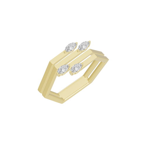 Keystone Sleek Lab Diamond Ring