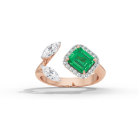 Triple Treat Fancy 0.815 Carat Lab Grown Diamond Ring