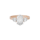 Oval Trio 2.592 Lab Grown Diamond Ring