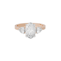 Oval Trio 2.592 Lab Grown Diamond Ring