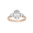 Oval Trio 2.592 Lab Grown Diamond Ring