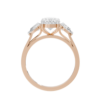 Oval Trio 2.592 Lab Grown Diamond Ring