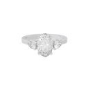 Oval Trio 2.592 Lab Grown Diamond Ring