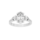 Oval Trio 2.592 Lab Grown Diamond Ring