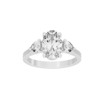 Oval Trio 2.592 Lab Grown Diamond Ring