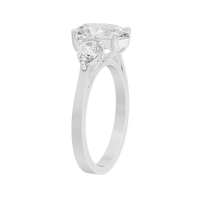 Oval Trio 2.592 Lab Grown Diamond Ring