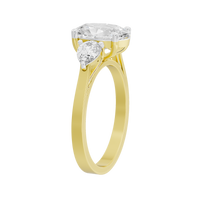 Oval Trio 2.592 Lab Grown Diamond Ring