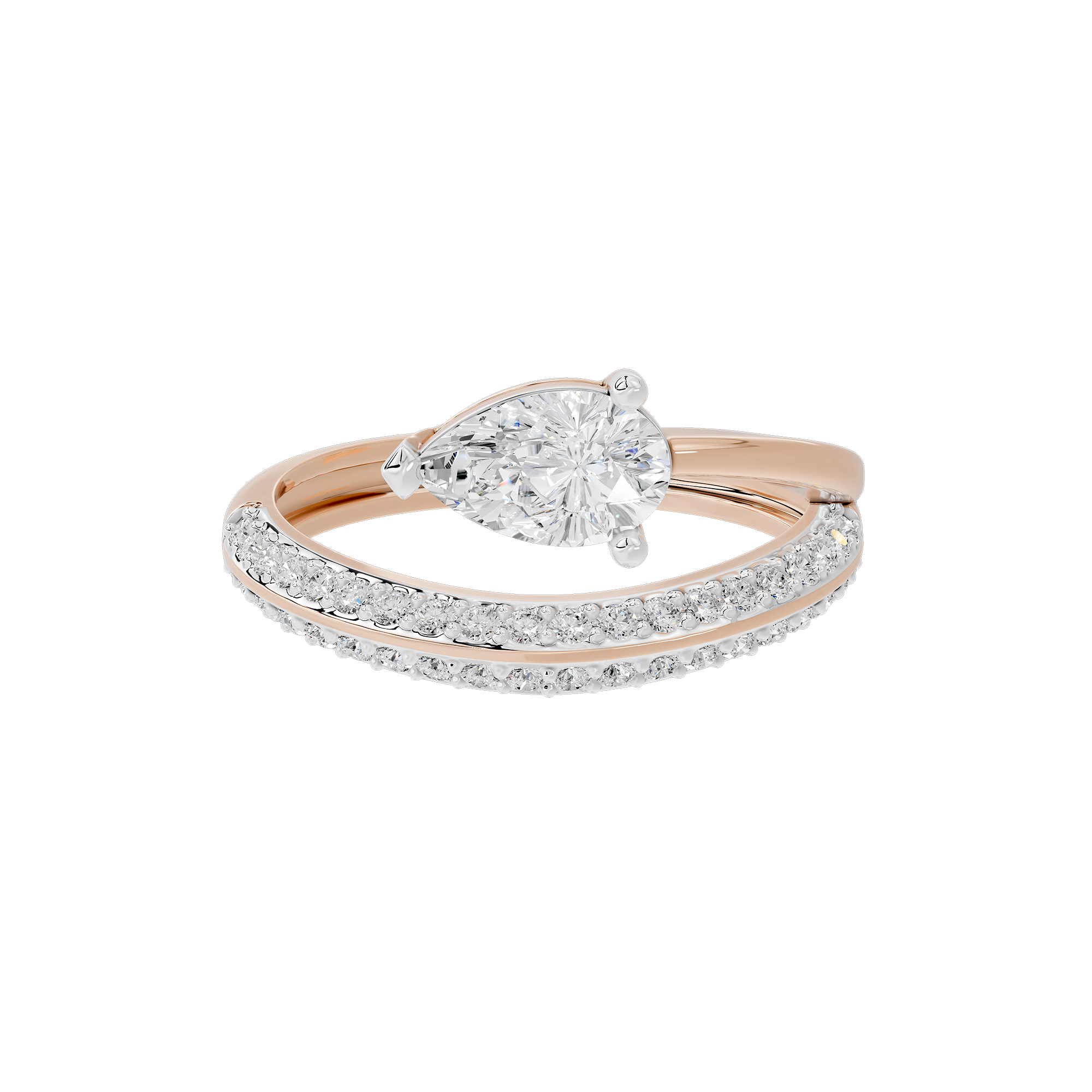 Wrap It Up Pear 1.11 Carat Lab Grown Diamond Ring