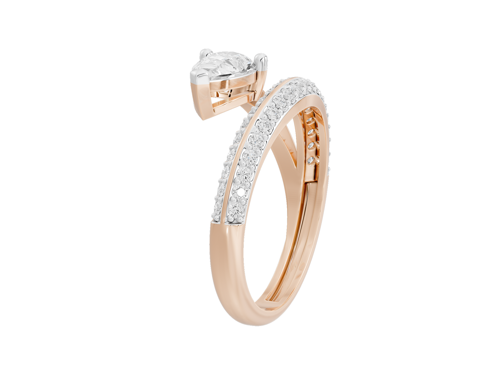 Wrap It Up Pear 1.11 Carat Lab Grown Diamond Ring