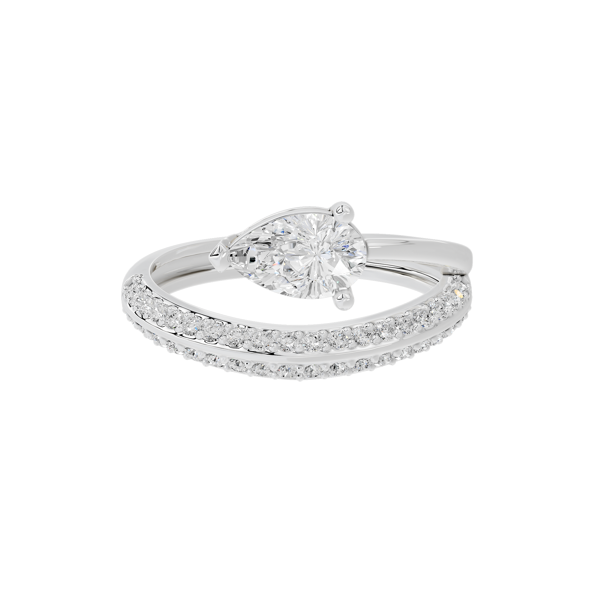Wrap It Up Pear 1.11 Carat Lab Grown Diamond Ring