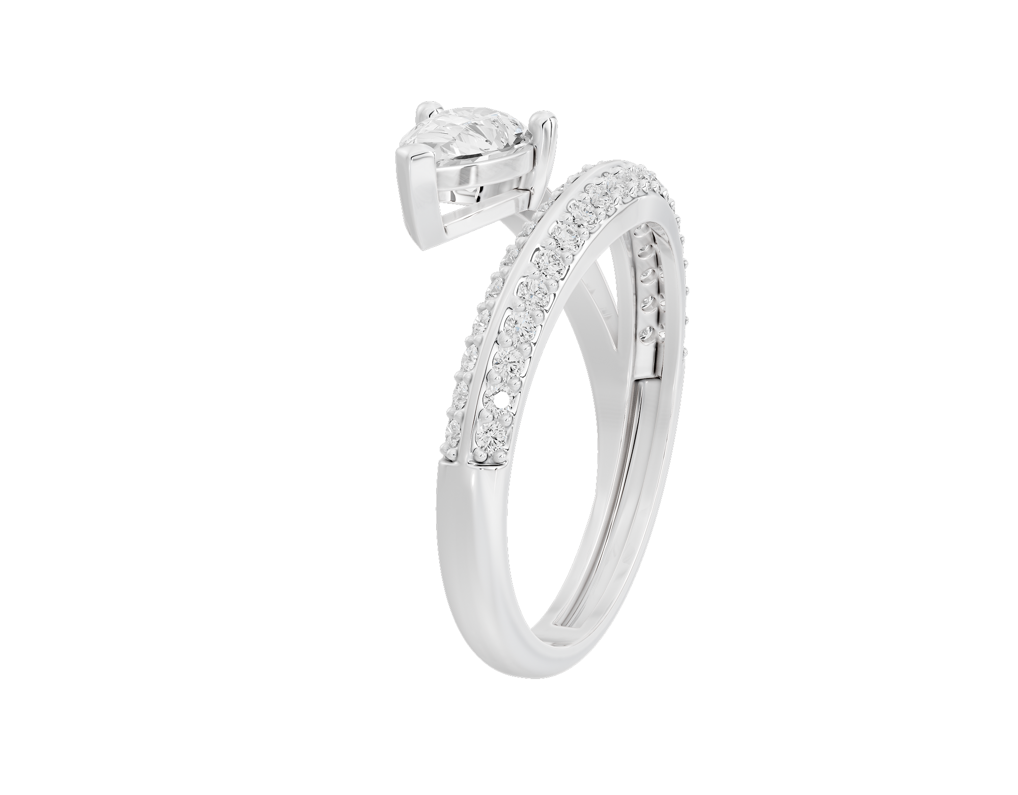 Wrap It Up Pear 1.11 Carat Lab Grown Diamond Ring