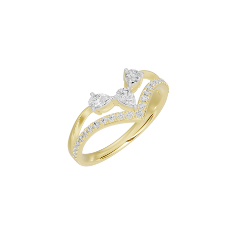 Mila Linear Lab Diamond Ring