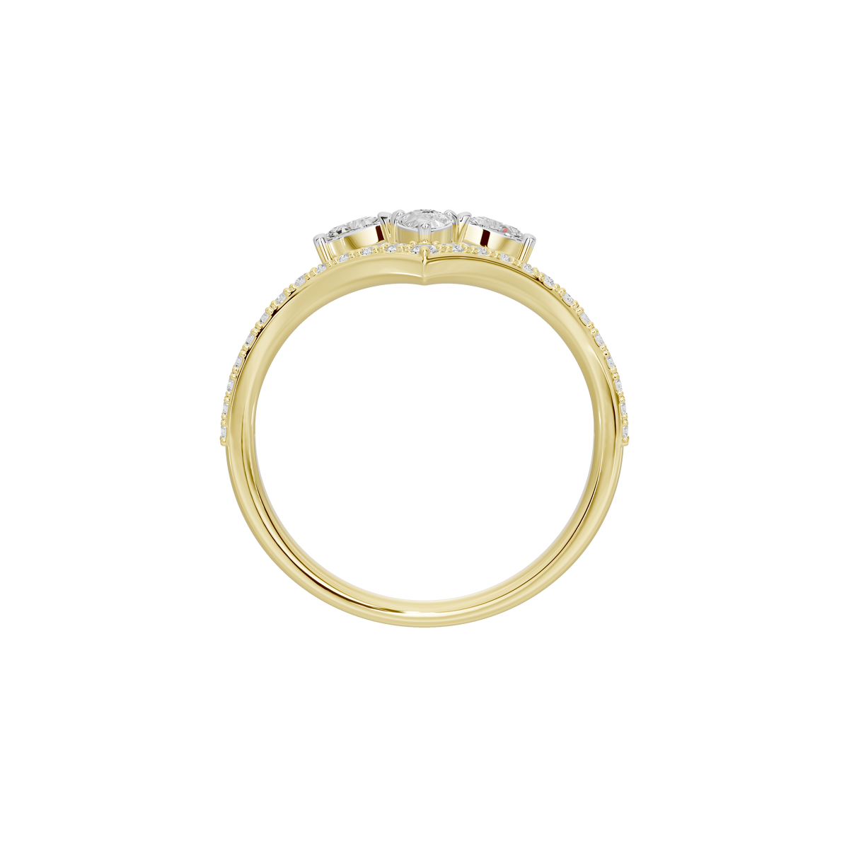 Mila Linear Lab Diamond Ring