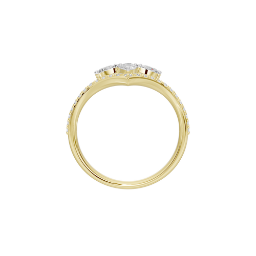 Mila Linear Lab Diamond Ring